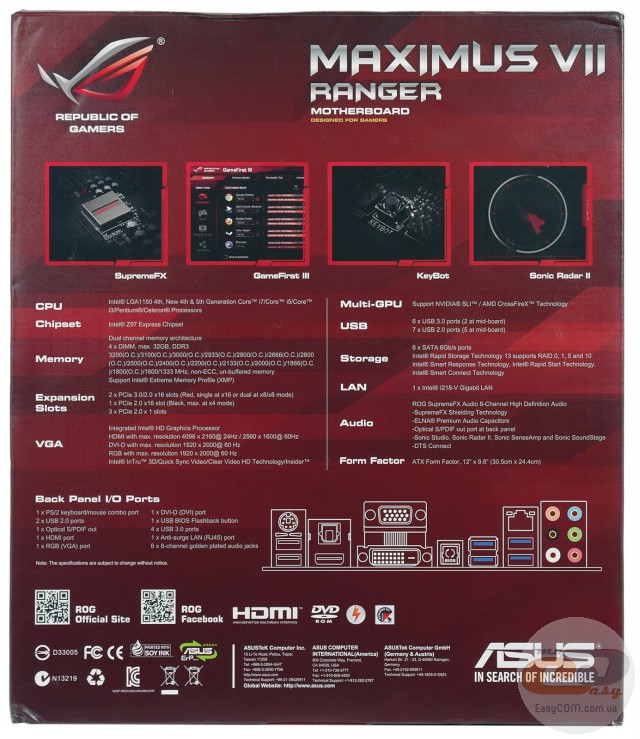 ASUS MAXIMUS VII RANGER