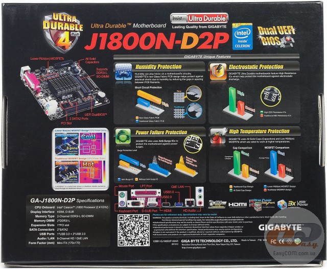 GIGABYTE GA-J1800N-D2P