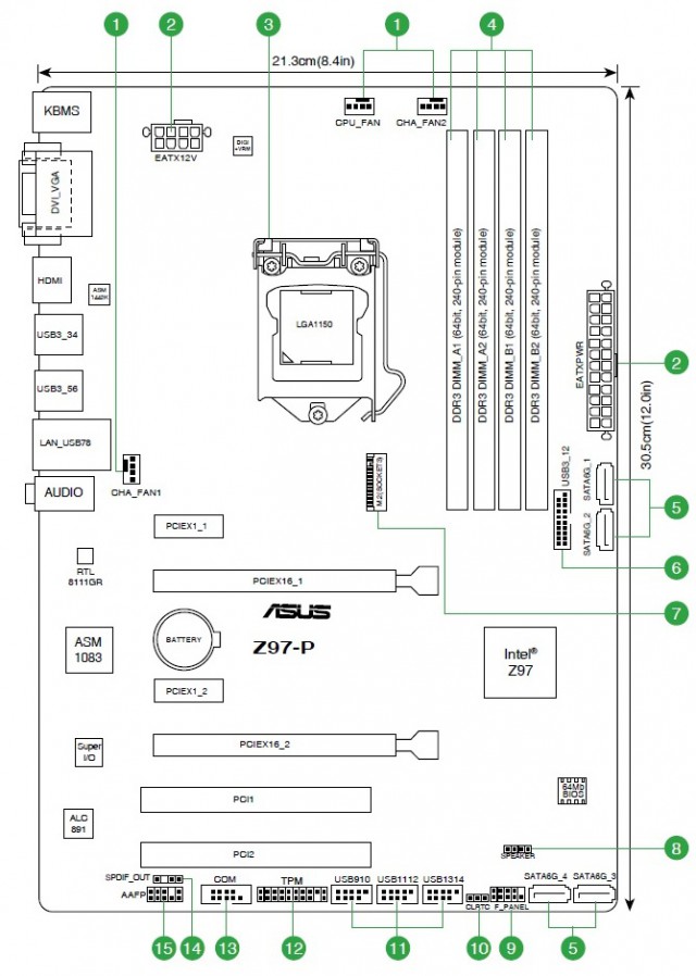 Z77 a asus схема подключения