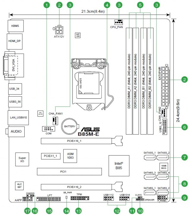 Msi b85m e33 подключение