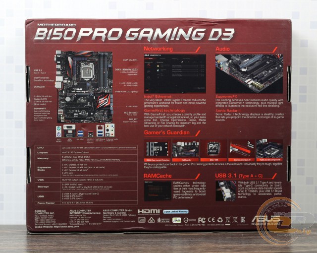 ASUS B150 PRO GAMING D3