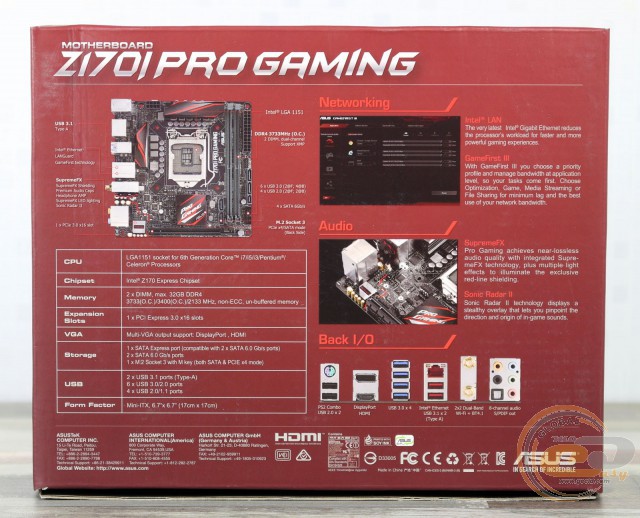 ASUS Z170I PRO GAMING