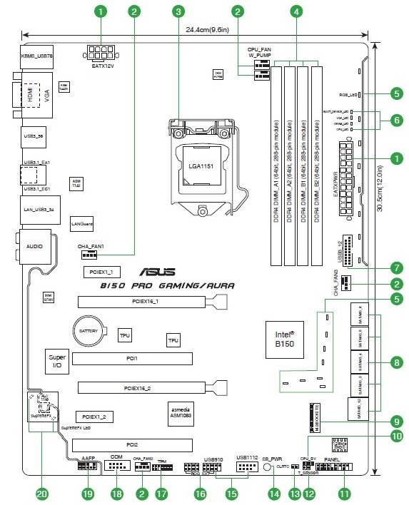 ASUS B150 PRO GAMING/AURA