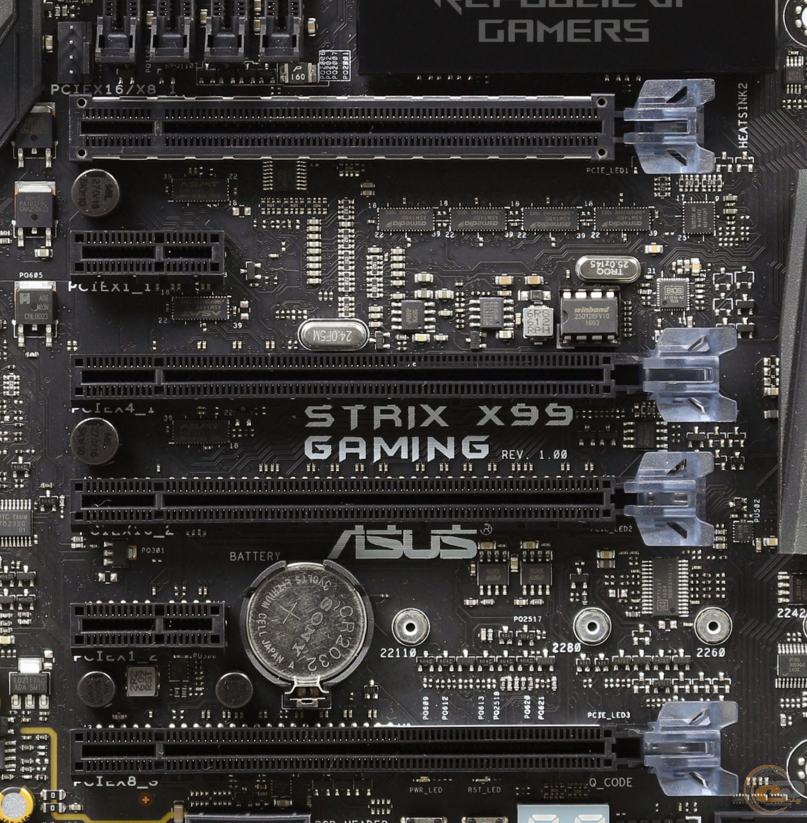 PWR led на материнской плате что ASUS ROG. ASUS 970 Strix сколько PCI разъем.