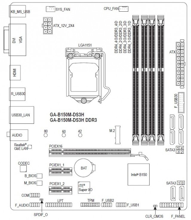 Материнская плата gigabyte b550m ds3h схема