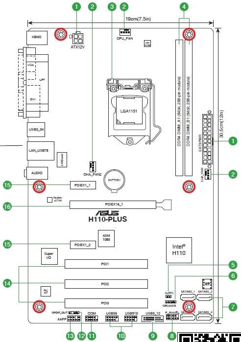 Asus h110m r схема