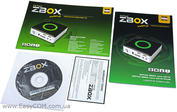 ZOTAC ZBOX nano AD12 PLUS package arragment