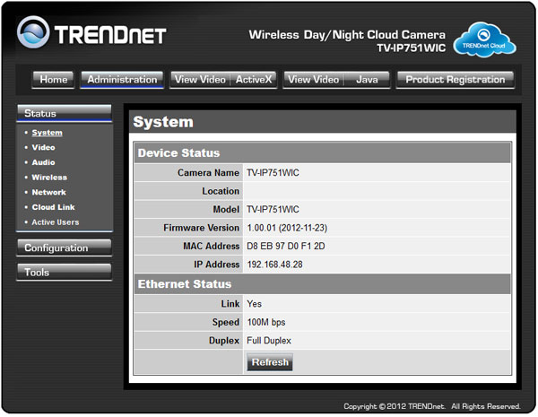 TRENDnet TV-IP751WIC