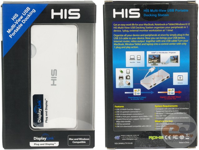 HIS Multi-View USB Portable Docking Station (HIS HDOCKP)