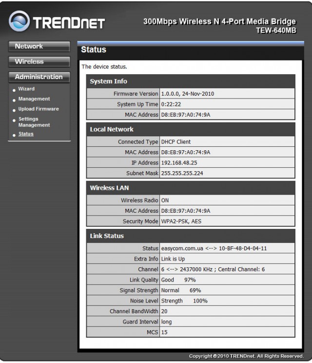 TRENDnet TEW-640MB