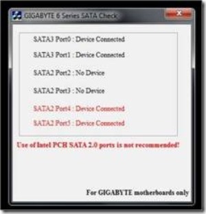 GIGABYTE 6 Series SATA Check