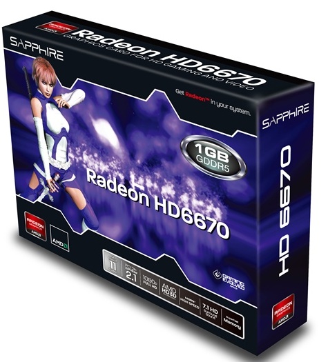 SAPPHIRE HD 6670 1GB GDDR5 DP 