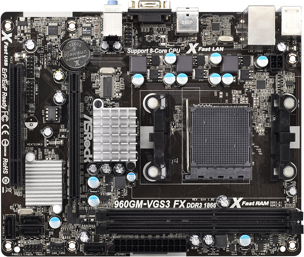 Материнская плата asrock 960gm gs3 fx какие поддерживает процессоры