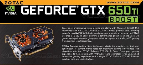 ZOTAC GeForce GTX 650 Ti Boost