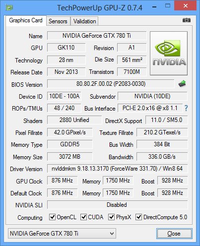 NVIDIA GeForce GTX 780 Ti