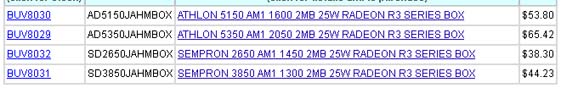 AMD Athlon Sempron Kabini APU