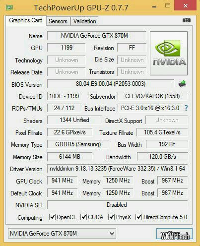 NVIDIA GeForce GTX 870M