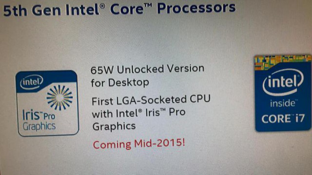 Intel Core i7-5775C Intel Core i7-5775R