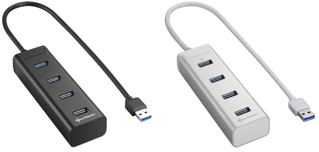 Sharkoon 4-Port USB 3.0 Aluminium Hub