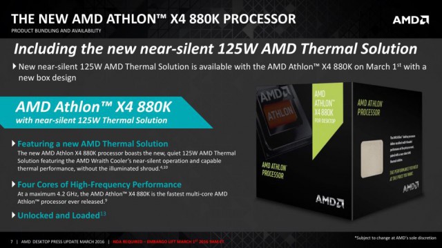 AMD A10-7890K AMD Athlon X4 880K