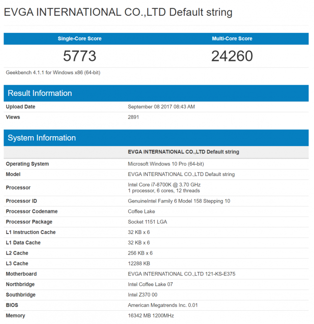 Intel Core i7-8700K