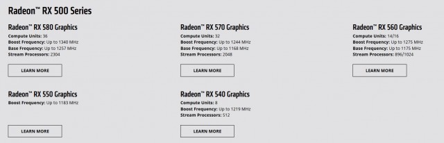 AMD Radeon RX 500X