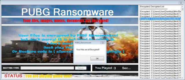 PUBG Ransomware