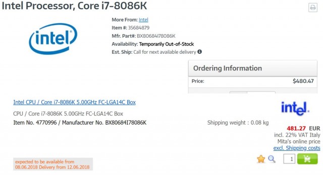 Intel Core i7-8086K