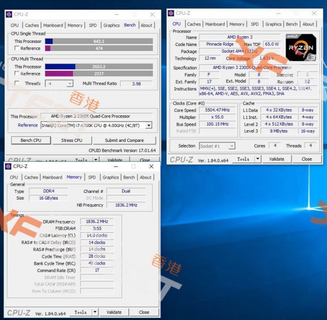 AMD Ryzen 5 2500X Ryzen 3 2300X