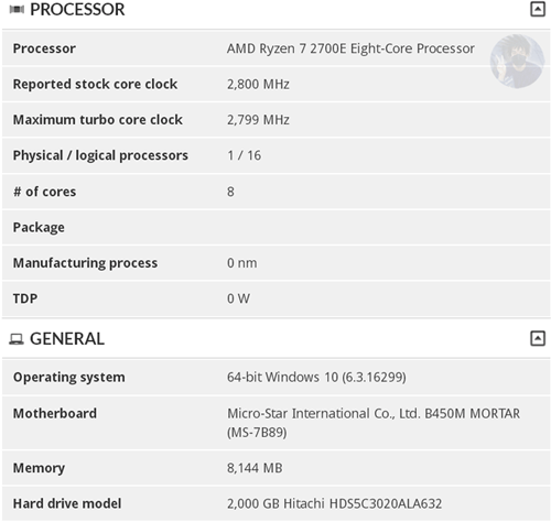 AMD Ryzen 7 2700E Ryzen 5 2600E