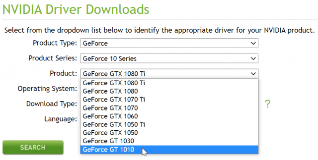 NVIDIA GeForce GT 1010