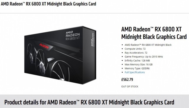 AMD Radeon RX 6800 XT Midnight Black