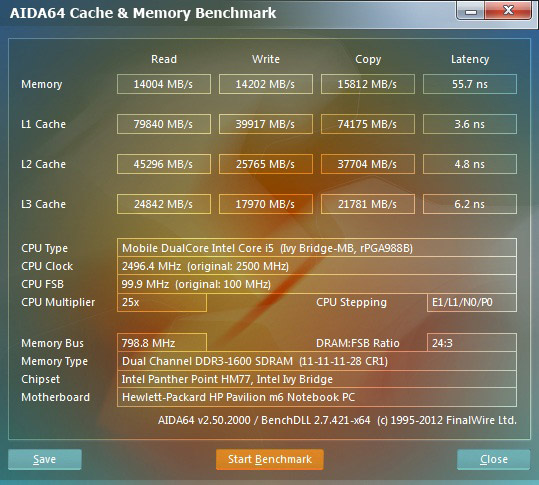 HP Pavilion m6-1061er test