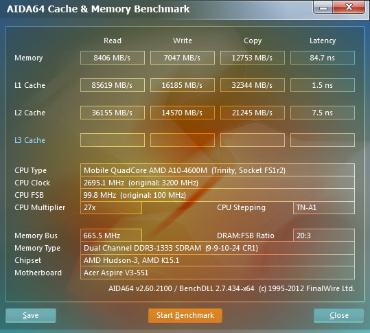 Acer Aspire V3-551 test