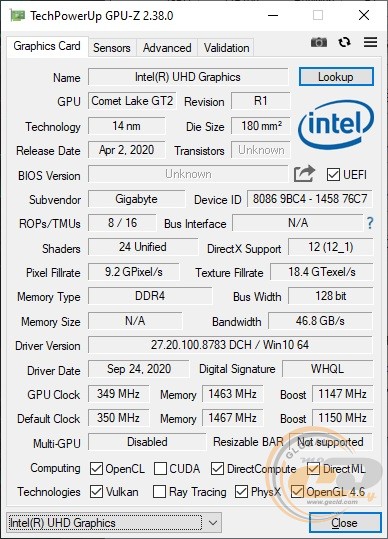GIGABYTE AORUS 15G KC