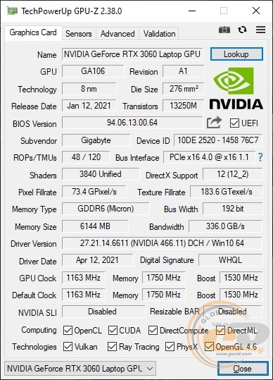 GIGABYTE AORUS 15G KC