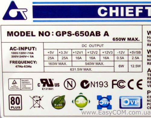 CHIEFTEC GPS-650AB A