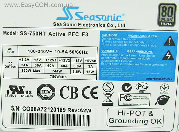 Seasonic SS-750HT Active PFC