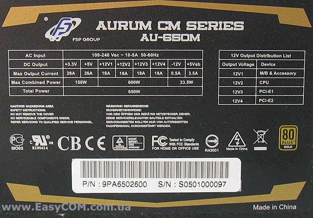 FSP AURUM CM 650 (AU-650M)
