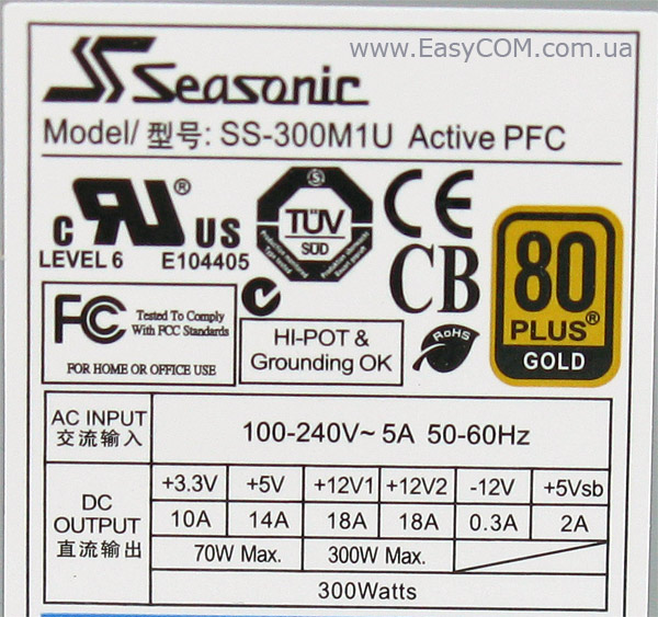 Seasonic SS-300M1U Active PFC