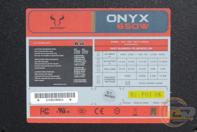 RIOTORO ONYX 650W