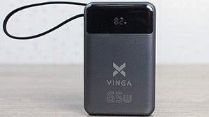 Обзор Vinga 20000 mAh 65W Display USB-C Cable Grey (VPBB2065C): доступна универсальная батарея с кабелем USB-C и мощностью до 65 Вт