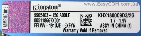 Kingston KHX1800C9D3/2G