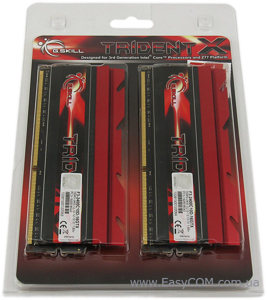 DDR3-2400 G.Skill TridentX F3-2400C10D-16GTX