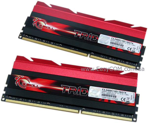 DDR3-2400 G.Skill TridentX F3-2400C10D-16GTX 