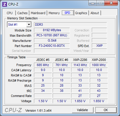 DDR3-2400 G.Skill TridentX F3-2400C10D-16GTX  cpu-z