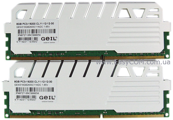 DDR3-2400 GeIL EVO Veloce Frost White 2x8GB C11ADC