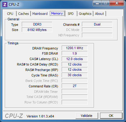 DDR3-2133 GeIL Evo Corsa GOC38GB2133C10ADC cpu-z overckloced
