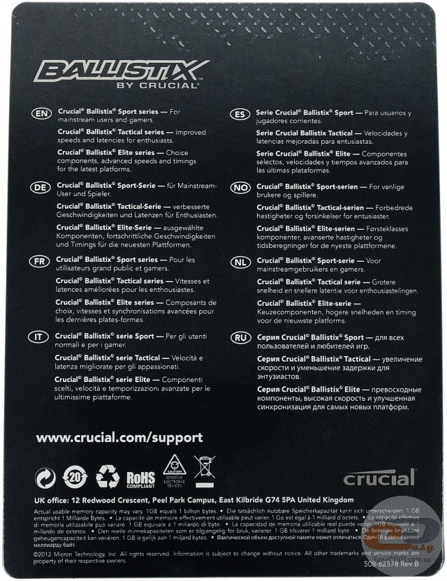 DDR3-1866 Crucial Ballistix Tactical BLT8G3D1869DT1TX0