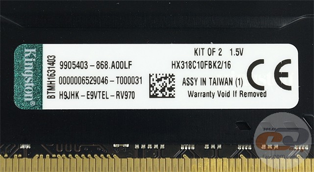 DDR3-1866 Kingston HyperX FURY HX318C10FBK2/16